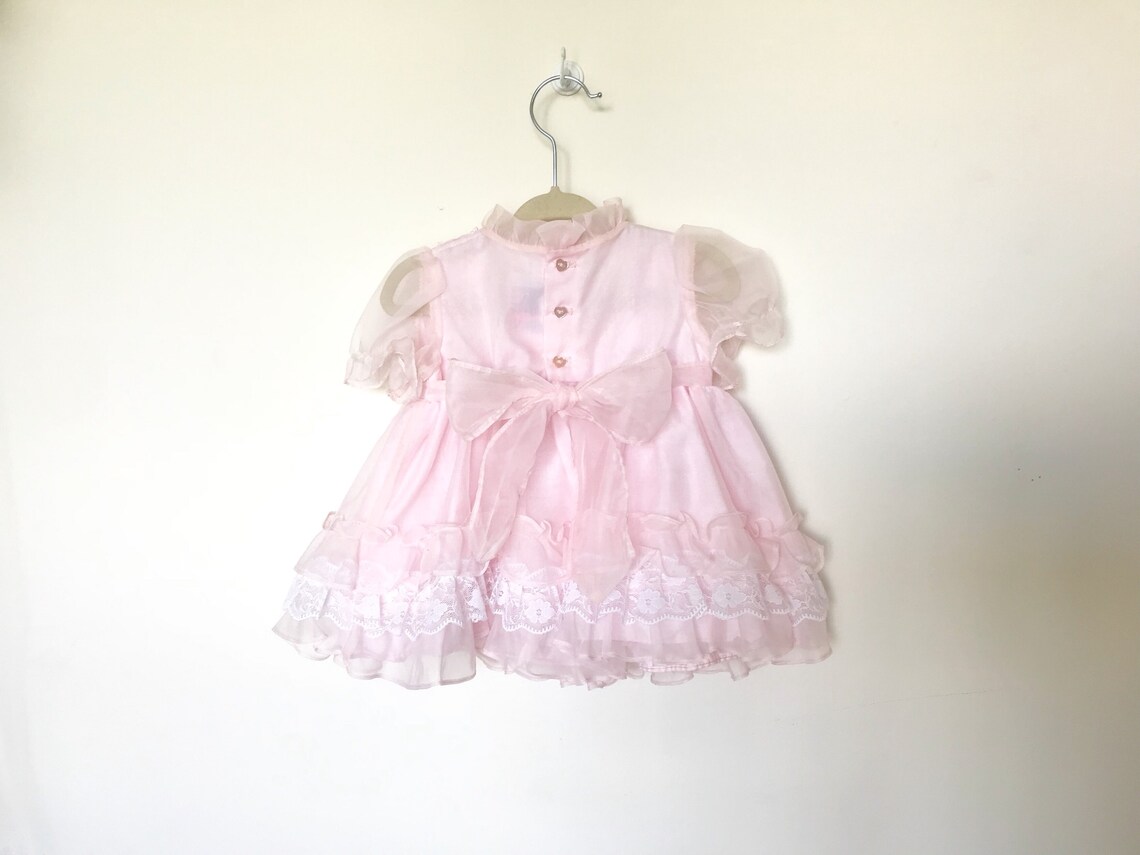 12-18m Martha's Miniatures Dress Vintage Pink Sheer | Etsy