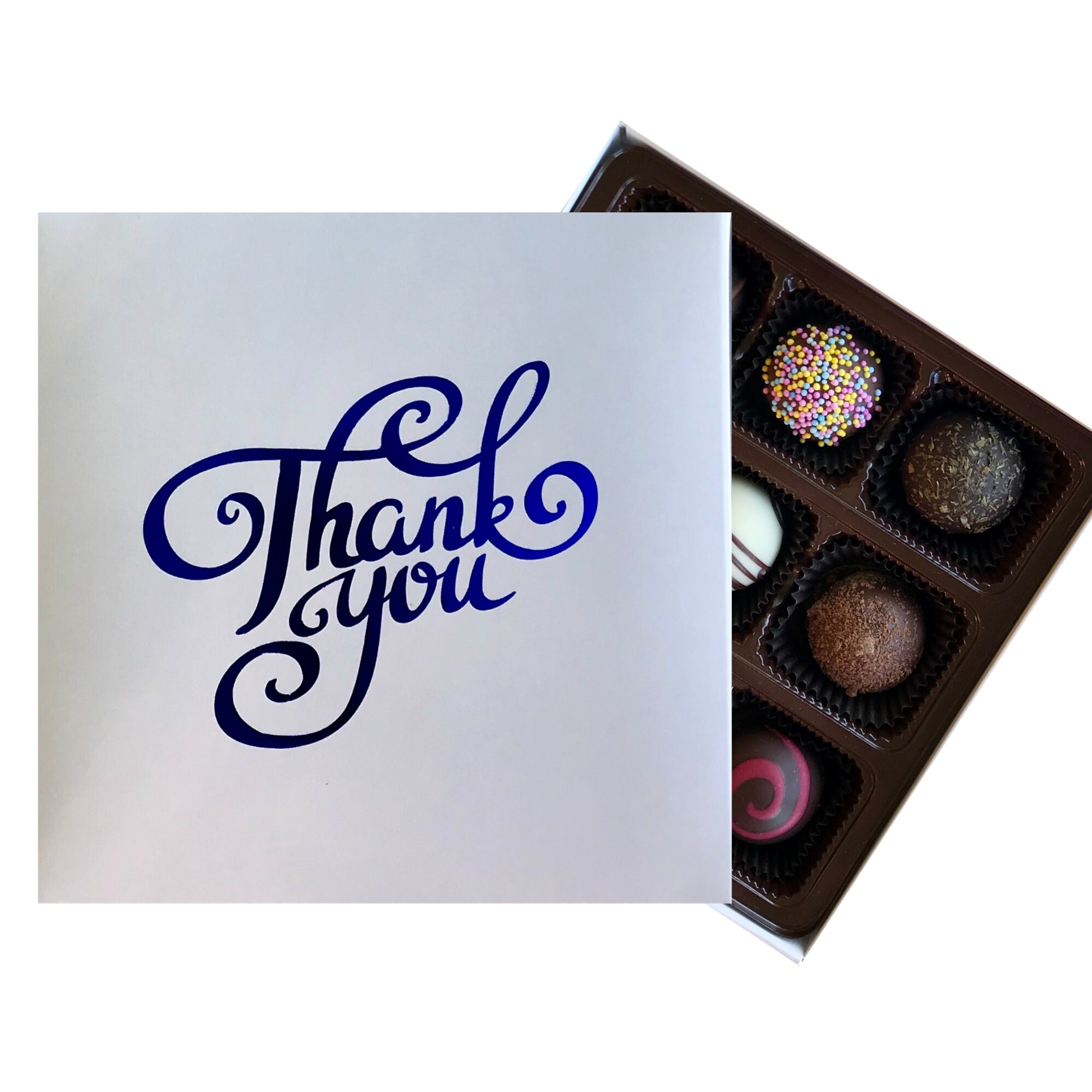 Thank You Chocolate 9 pc Truffles Artisan Toffee Caramels Etsy