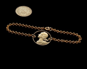 Bracelet with coin, by Nathan walker, Christmas gift