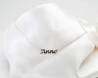 Silver necklace with your name made by Nathan Walker, Christmas gift, birthday gift, #EtsyProcess,