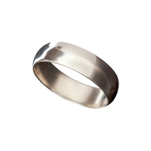 Bague en argent massif polie, fait main par Nathan Walker image 3