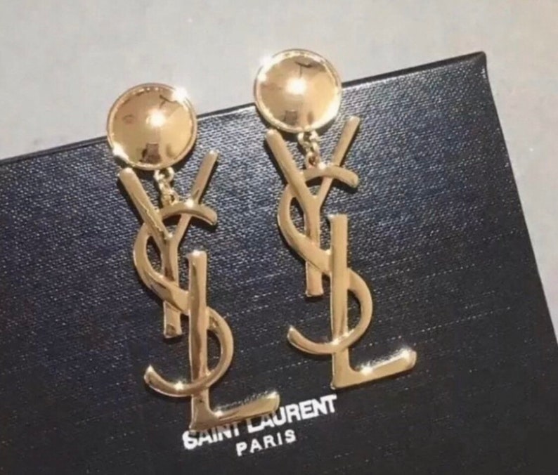 Pendientes YSL colour gold