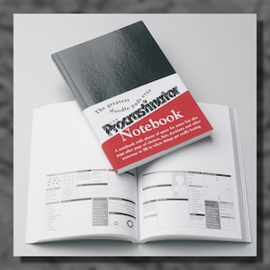 Può includere: Un quaderno nero e rosso con il titolo "The Greatest Doodle Pads Ever The Procrastinator Notebook". Il quaderno ha un interno bianco con pagine a righe e una sezione per appunti, elenchi e altre cose da riempire.