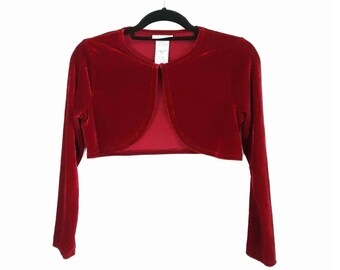 red shrug jacket
