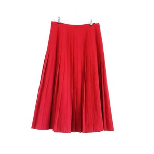 Mid length deals pleated skirts red