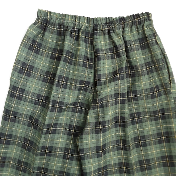 EmilyRosaVintage French Green Plaid Trousers Vintage Women's High Waisted Check Tartan Patterned Bottoms, Relaxed Fit Straight Leg Pants, 90s, Xs/S EmilyRosaVintage French Green Plaid Trousers Vintage Women's High Waisted Check Tartan Patterned Bottoms, Relaxed Fit Straight Leg Pants, 90s, Xs/S