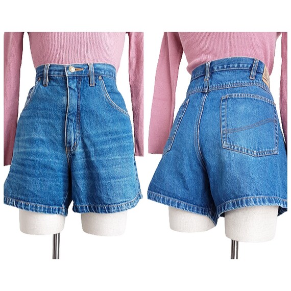 Plus Vintage High Waisted Denim Shorts