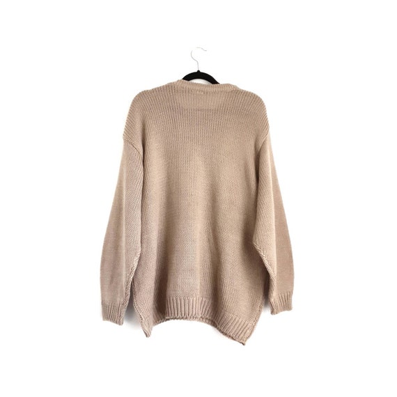 Taupe Brown Embellished Jumper Vintage Sweater An… - image 5