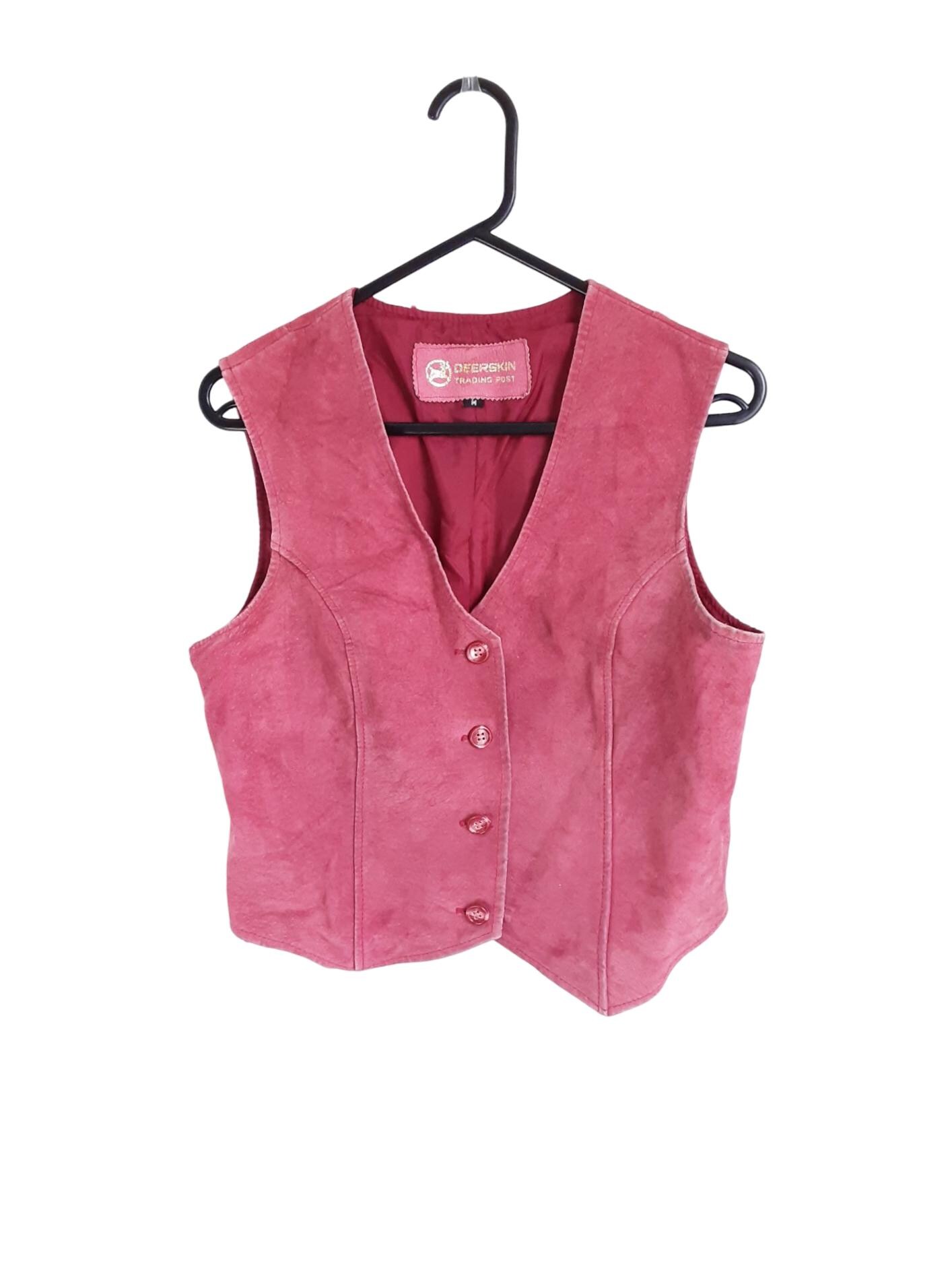 Gilet court rose poudré femme sale