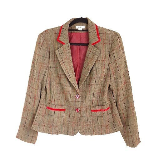 Ladies short sales checked jackets
