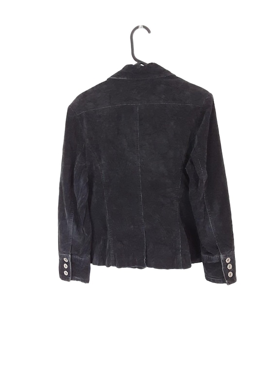 Vintage Lady Hathaway Black Cotton Velvet Corduroy Jacket