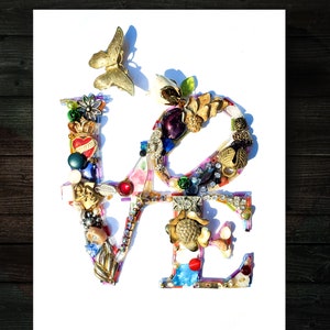 Liebe Giclee Print, wählen Sie Ihre Größe, ungerahmte Kunstdrucke von original Mixed Media Kunstwerk, Set von 3 Karten, Schmetterling Floral, Geschenk für Mama