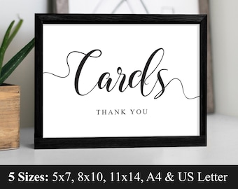 Cards Sign Printable, Wedding Cards Sign, Wedding Sign, Gift Table Sign ...