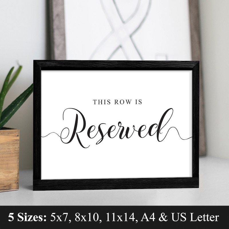 Reserved Sign - Etsy