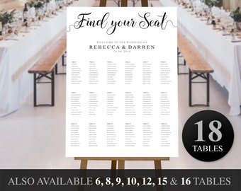 Wedding Reception Seating Chart Template Word