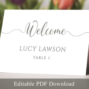 Sage Green Place Cards Template. Printable Editable Wedding Name Cards Folded Tent Cards