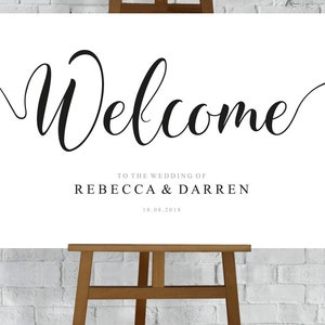 Wedding Welcome Sign Printable Editable PDF Template INSTANT DOWNLOAD ...