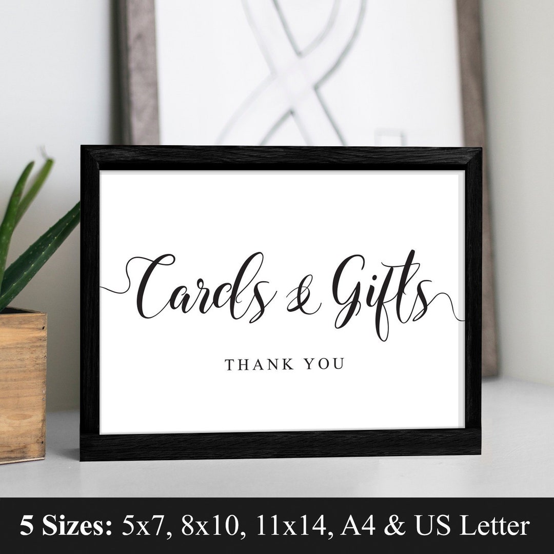 Wedding Cards & Gifts Sign Printable Download - Etsy