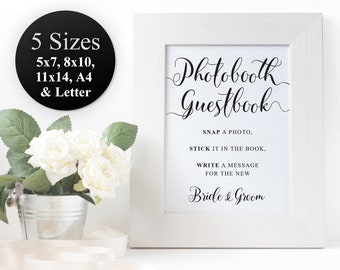 Photo Booth Guestbook Wedding Sign Download