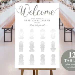 Sage Green Wedding Seating Chart: Editable Template (Digital Download)