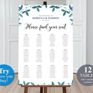 Wedding Seating Chart Template