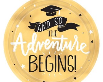 graduation paper plates 26cm paper party plates paper etsy