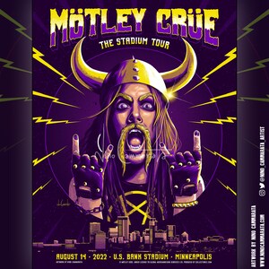 Mötley Crüe&#39;s official licensed poster - MINNEAPOLIS