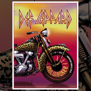 Def Leppard official print poster Milwaukee show