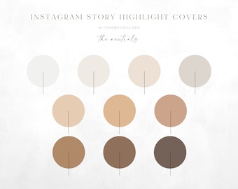 Neutral color Instagram Story Highlight Cover Icons | Social Media Icons | Instagram Story | Highlight Covers