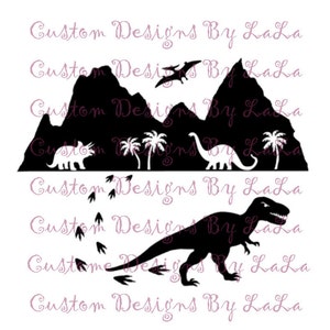 Dinosaur Scene SVG, T-Rex svg, Dinosaur cutting file for cricut, Dino design svg, dinosaur shirt svg, dinosaur silhouette svg, png