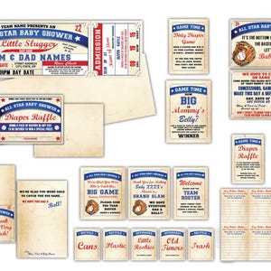 Baseball Baby Shower Invitation Set - (Customized)