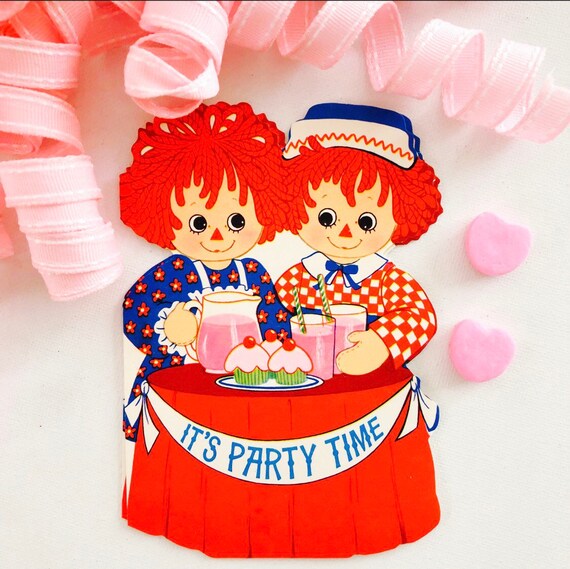 Vintage 1974 Raggedy Ann And Andy Ambassador Cards Party Etsy