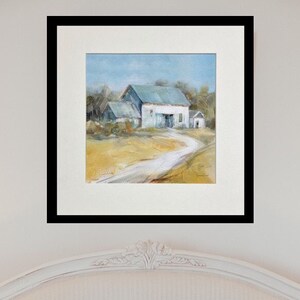 Summer Barn, Fine Art Print, Country Wall Decor, Farm Art, Home Decor, White Barn, Country Living Wall Art, Gift for her, Rustic Art