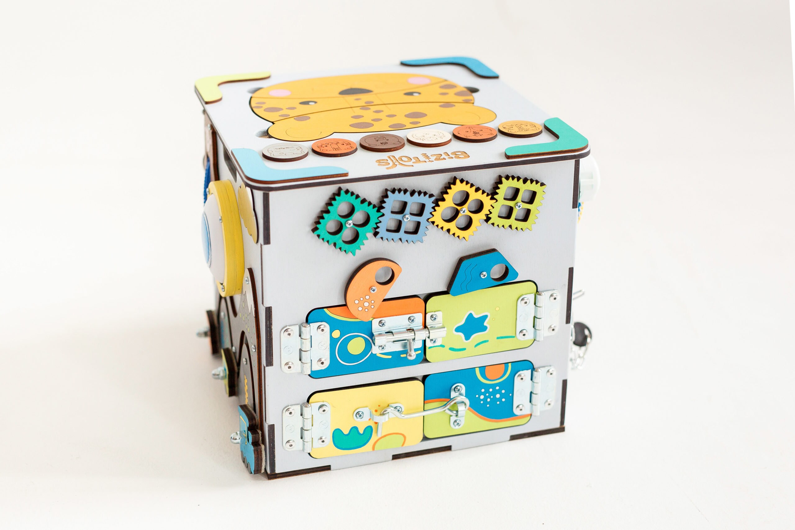 Busy Toy Wooden Box Cube for Toddler. Smart Educational Etsy