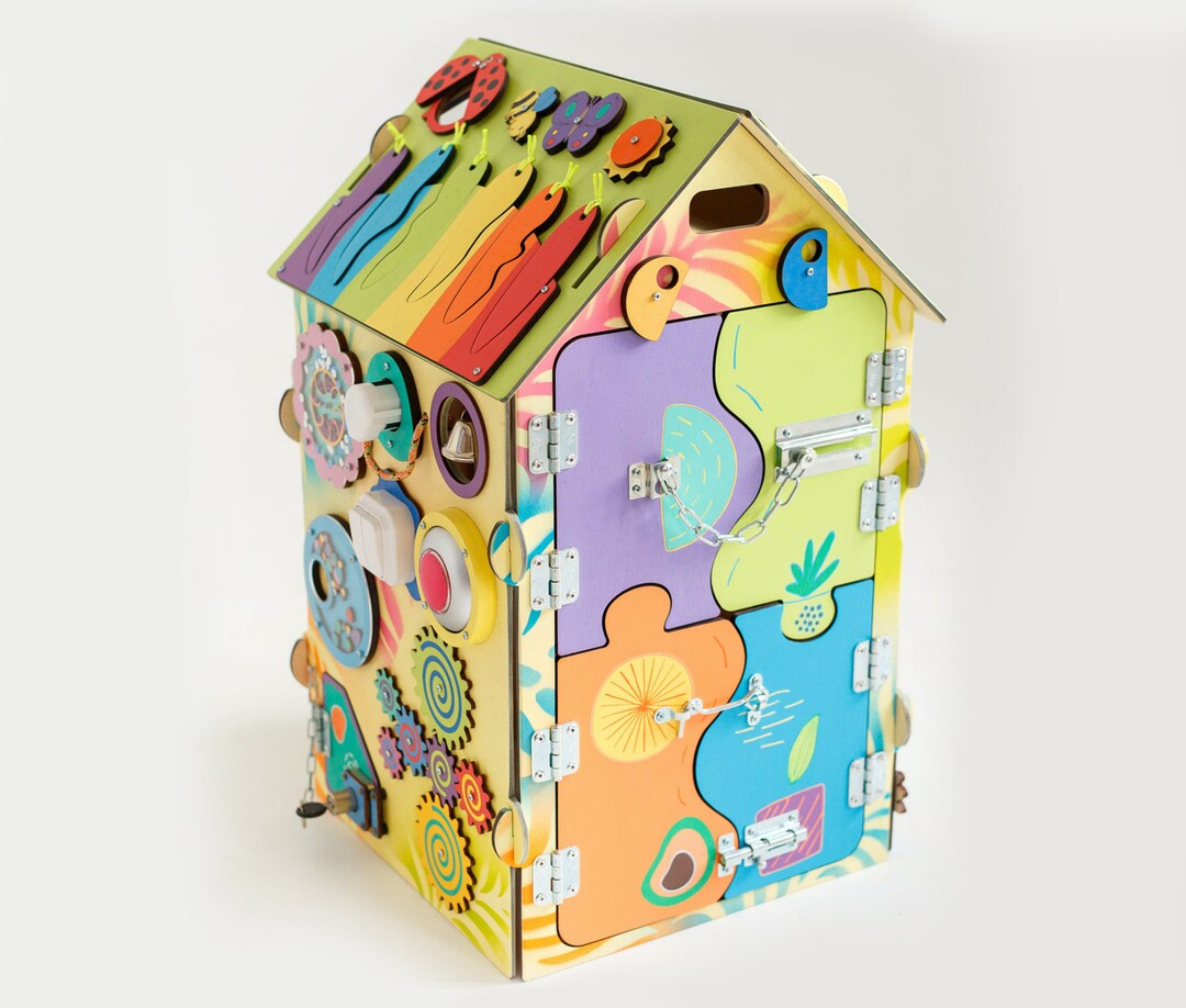 Busy Board House Wooden Toy for Toddlers is a Smart Educational Toy