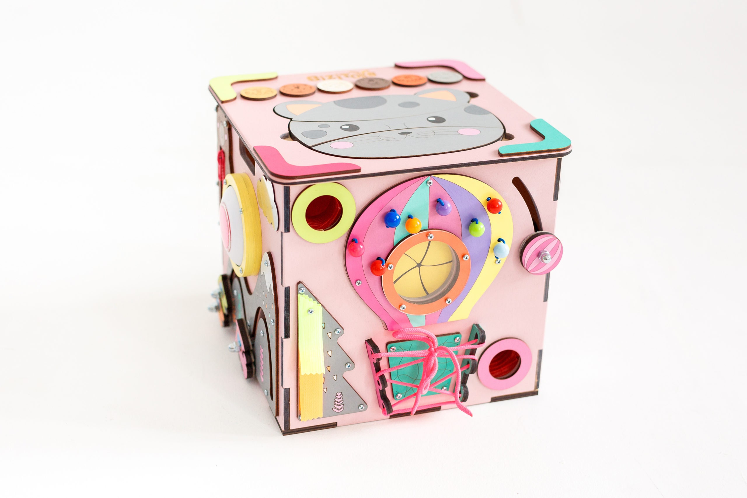 Busy Toy Wooden Box Cube for Toddler. Smart Educational Etsy