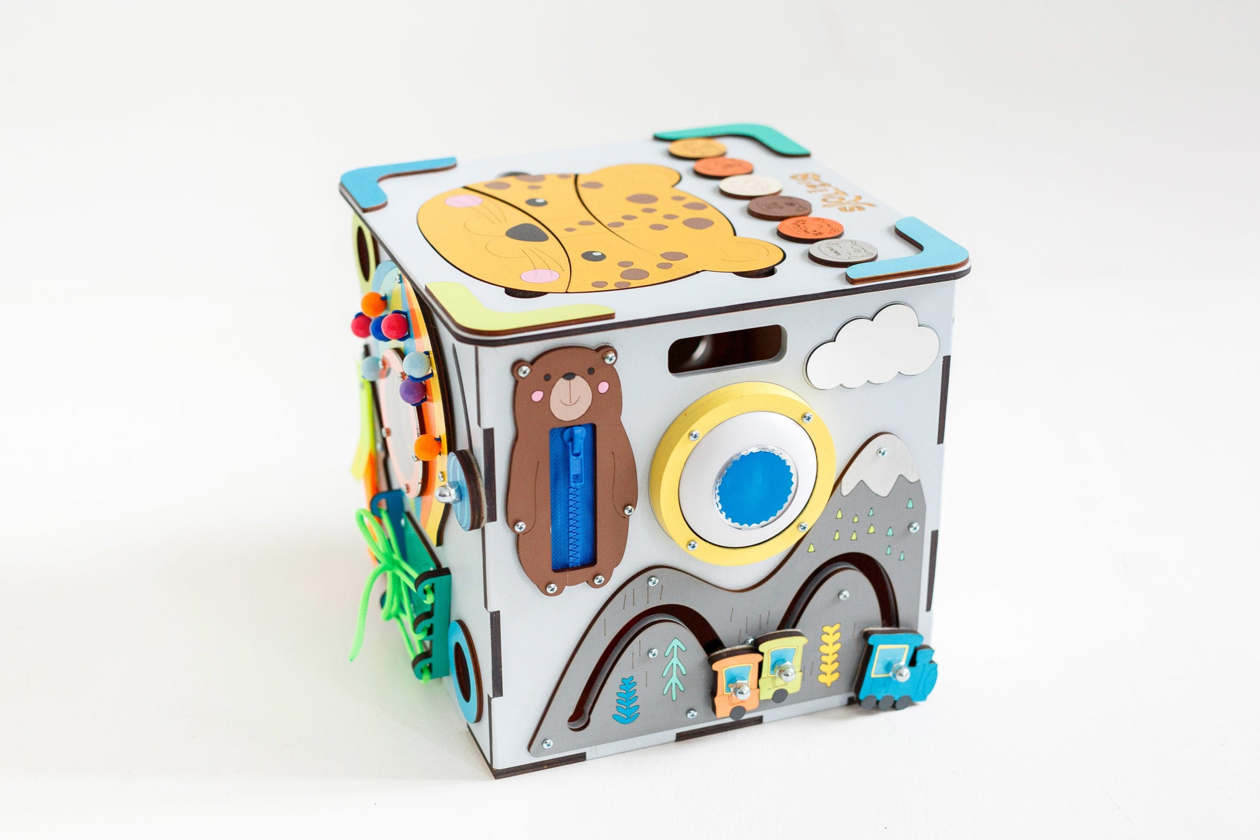 Busy Toy Wooden Box Cube for Toddler. Smart Educational Etsy