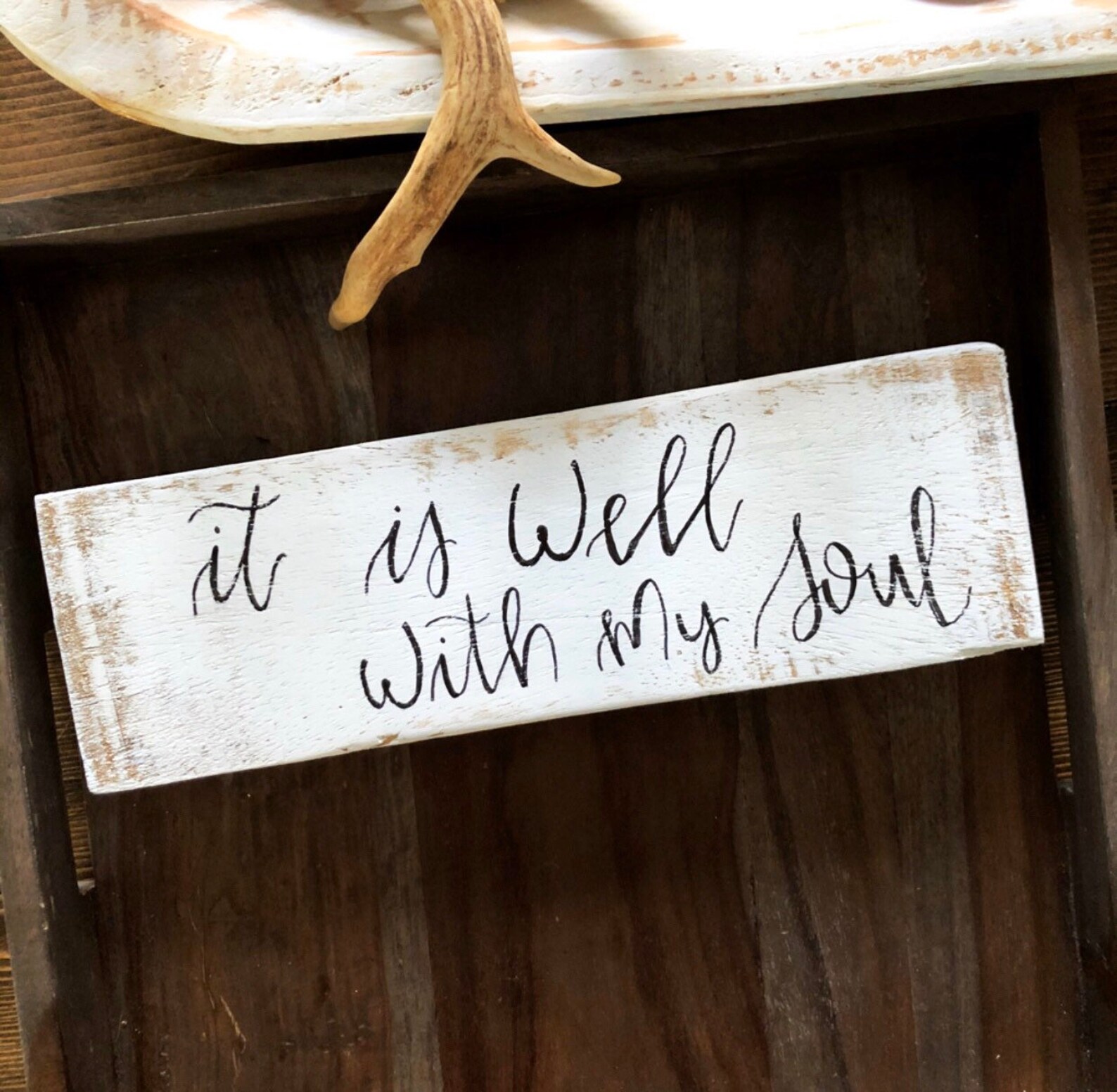 It is well sign Quote Verse Wood Rustic Decor Wall decor Etsy