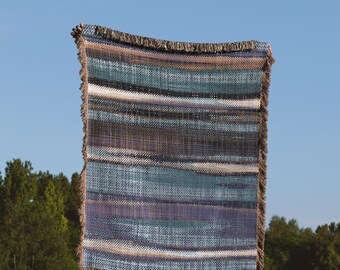 Boho Woven Blanket, Hippie Woven Blanket, Bohemian Tapestry, Abstract Unique, Boho Throw Blanket, Rustic Throw Blanket Boho Decorative Throw