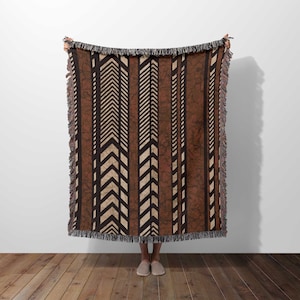 Stammes-Decke, afrikanischer gewebter Wandteppich, gewebte Baumwolldecke, einzigartiges Wohndekor, ethnisches afrikanisches Dekor, afrikanische Bettwäsche, Kwanzaa Geschenk