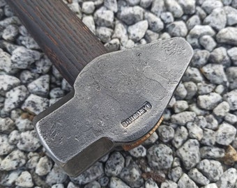 Hand-Forged Blacksmith Cross Peen Hammer | C45 Steel, Ash Handle