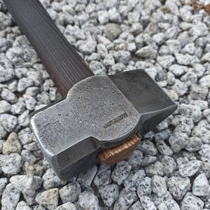 Hand-Forged Blacksmith Hammer | C45 Steel, Ash Wood Handle