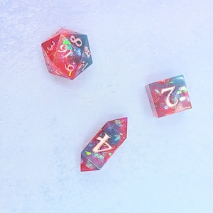 Singles Mixed Dice Drop 2, Custom DnD Dice, Handmade Dice, Custom Dice Set, Dungeons and Dragons Dice, Resin Dice