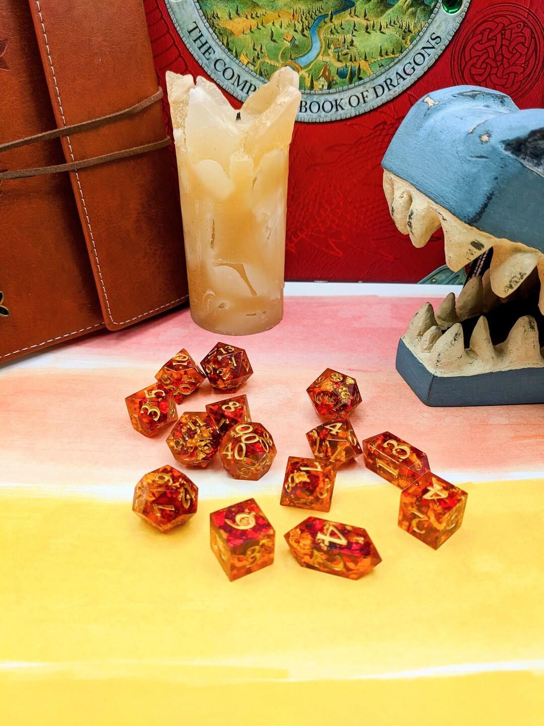 Noble Flames Dice Custom Dnd Dice Handmade Dice Custom Dice Etsy