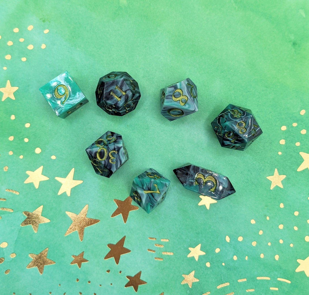 Aromantic Pride Dice, Custom Dnd Dice, Handmade Dice, Custom Dice Set