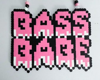 Custom Bass Babe Perler Necklace