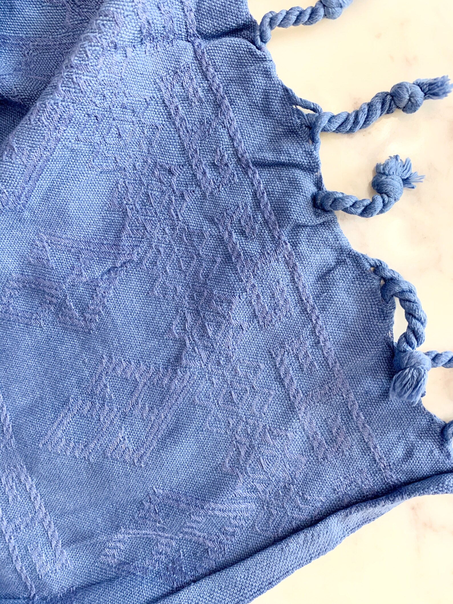 Blue Embroidered Turkish Towel Etsy Hong Kong