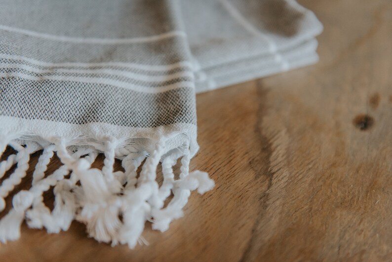 Gray Turkish Towel Napkin Perfect for all your holiday parties!