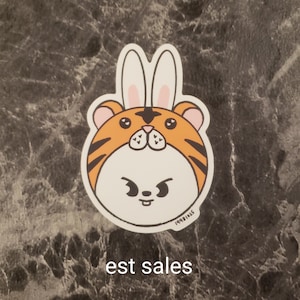 Stray Kids Lee Know Lee Minho Leebit Lee Bit SKZOO Lunar New Year 2022 Year of the Tiger SuperM Tiger Inside 98 Liner Sticker