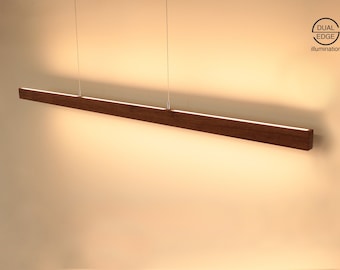 Dual-Edge Linear Suspension LED Pendant | Custom Modern Light Fixture